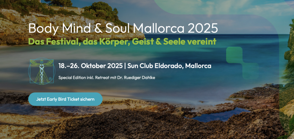 Mario Hintermayer spricht beim Body Mind & Soul Mallorca Festival 2025 über Donvesting – Investments mit Herz und Vision.