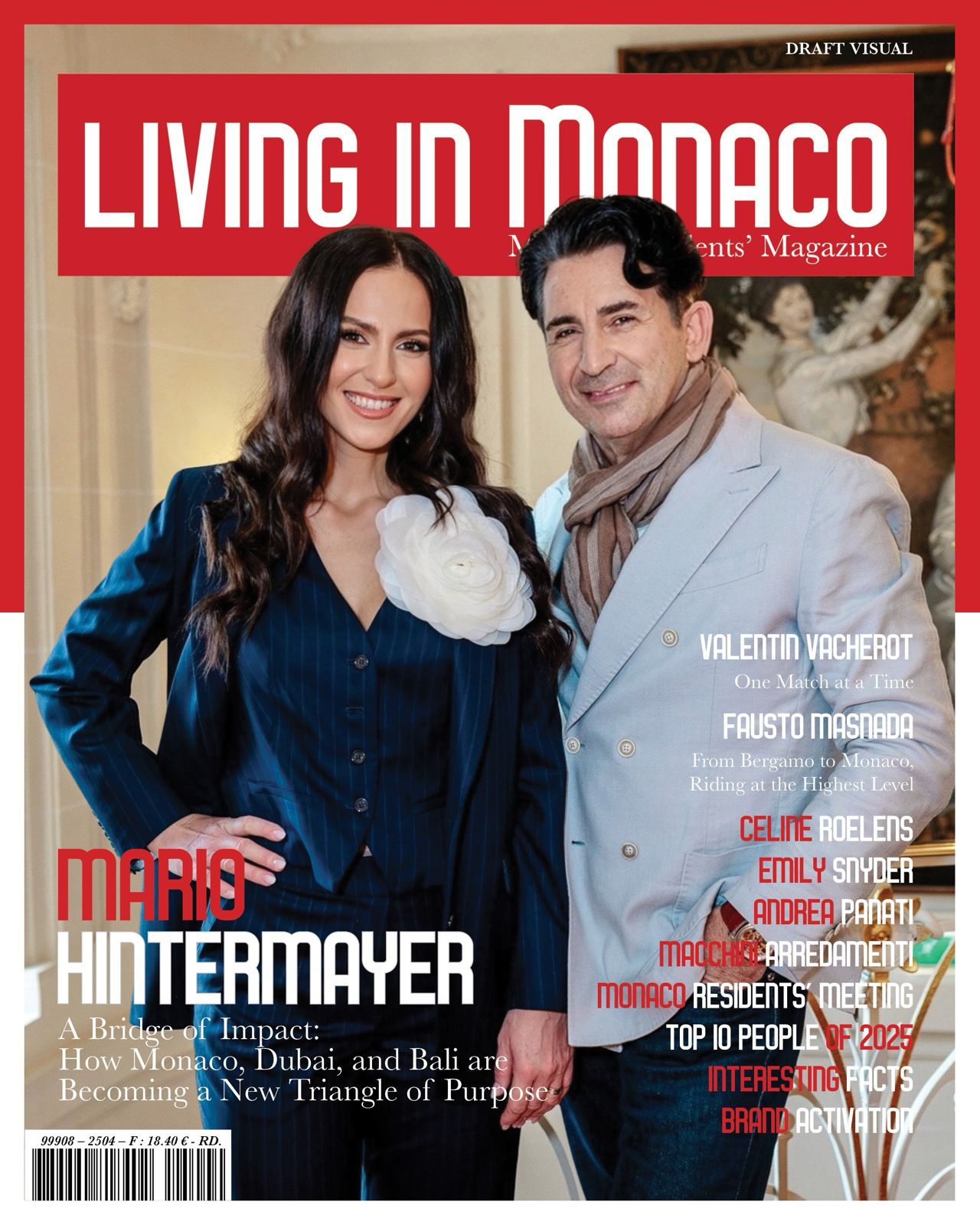 Luxury International magazine cover featuring Mario Hintermayer with Carmen and daughter in Monaco